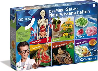 Clementoni 59042 Galileo Lab – Das Maxi-Set der Naturwissenschaften, Baukasten