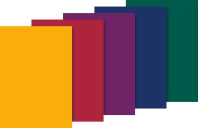 Heyda 203375706 Seidenpapier 50 x 70 cm gelb, mittelrot, violett, dunkelblau,