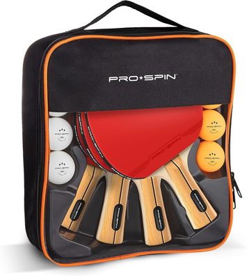 PRO SPIN Tischtennisschläger – Hochleistungs-Tischtennis Set | Set für 4 Spieler