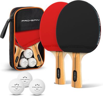 PRO SPIN Tischtennisschläger – Hochleistungs-Tischtennis Set | + Tasche, SPort