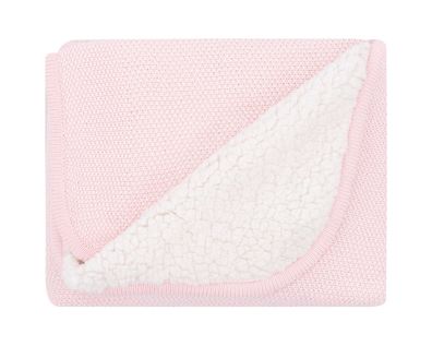 B-Ware Kikkaboo Babydecke gestrickt Dream big 100 x 75 cm, Schmusedecke, rosa