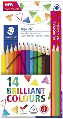 Staedtler® 157 C14P1 ergo soft® 157 Farbstift - 14 Neon-Farben in Kartonetui