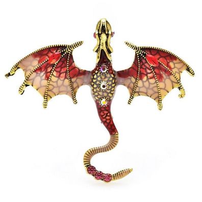 Drachen Brosche, Tier Schmuck, Multicolore Drachen Brosche(D2102256)