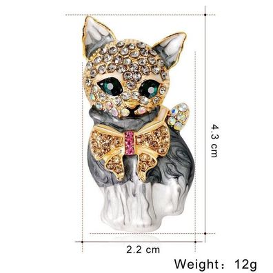 Süsse Katzen Brosche, Tier Schmuck, Katzen Enamel Brosche(K2102257)