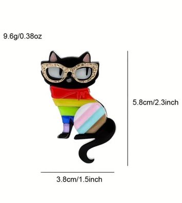 Süsse Katzen Brosche, Tier Schmuck, Multicolore Katzen Brosche(K2102258)