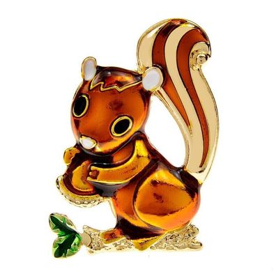Süsse Eichhörnchen Brosche, Tier Schmuck, Emaille Eichhörnchen Brosche(E2102258)