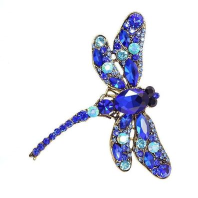 Libellen Brosche, Tier Schmuck, Dragonfly Brosche blauen Design(L2102258)