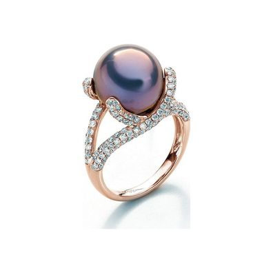 Luna-Pearls - 005.0951 - Ring - 750 Roségold - Süßwasser-Zuchtperle Ming 12,5-13mm