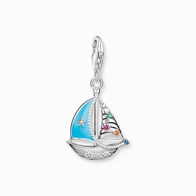 Thomas Sabo - 1927-340-7 - Charm - Damen - 925er Silber geschwärzt - Segelboot