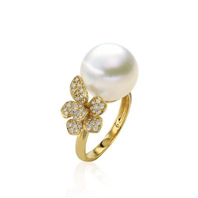 Luna-Pearls - 005.1062 - Ring - Damen - 750 Gelbgold - Südsee-Zuchtperle 12-13mm