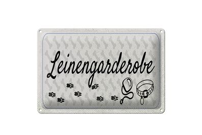 Blechschild Spruch 12x18 cm Leinengarderobe Schild