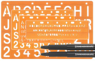 Standardgraph Schablonen Set 5-10-15-20 mm + Fineliner 01-08 1 Stück