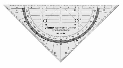 Standardgraph Geometrie-Dreieck abn. Griff 1 Stück