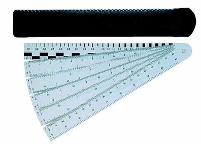 Standardgraph Fächermaßstab Bauwesen 20 cm 1 Stück