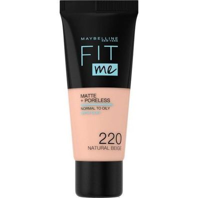 Maybelline Fit Me Mattierende Foundation 220 Natural Beige, 30 ml