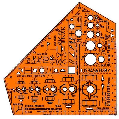 Standardgraph Schulwinkel, Metall 8190