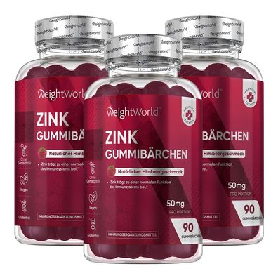 Triple Pack: Zink 25mg Gummies - 270 Stück - Zellschutz & Abwehrkräfte stärken