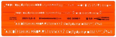 Schablone ISO gerade Standardgraph 2521