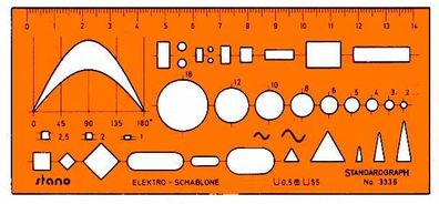 Standardgraph Elektro-Schablone Schule/Ausbildung 1 Stück