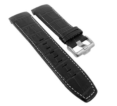 Uhrenarmband Jacques Lemans Liverpool Leder schwarz 1-1465