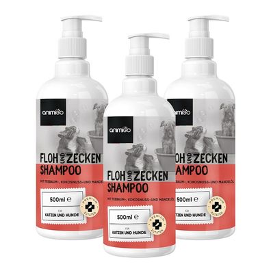 animigo Flohshampoo Hund & Katzen 500ml - 3 Stück