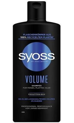 Syoss Volumen Shampoo, 440 ml - Volumen & Kraft für feines Haar