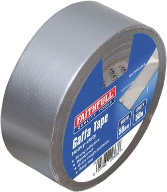 Faithfull Gaffa Tape 50Mm X 50M Silver Faitapegafs Silver A (Gr. 50 mm x 50 m)