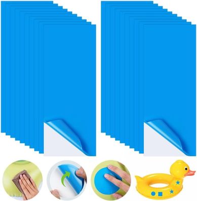 20x Selbstklebende Pool Reparaturflicken Set PVC Unterwasser Rechteck Patches