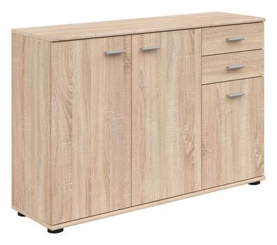 Kommode Noeda Sideboard Schubladenschrank 35 x 106 x 75 , Eiche