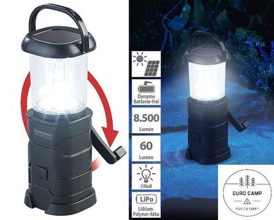 NEU Notfall Solar Kurbel Lampe Licht Leuchte Laterne für Stromausfall Blackout