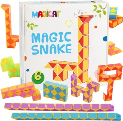 Magic Snake Set 6x 24-Blöcke Perfekt für Adventskalender & Mitgebsel Kinderparty