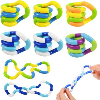 6x Fidget Toys Tangle Stressabbau & Hand-Augen-Koordination Kinder & Erwachsene