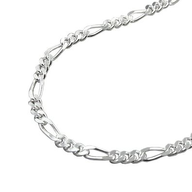 Fußkette Figaro diamantiert Silber 925