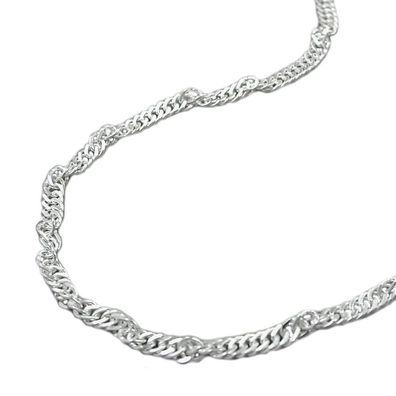 Kette 2,4mm Singapurkette diamantiert Silber 925