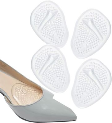 2 Paar Silikon Vorfußpolster Gel Einlegesohlen Anti-Rutsch für High Heels Schuhe