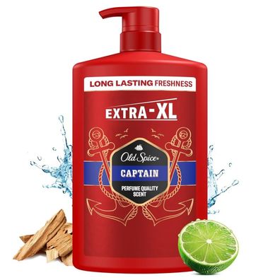 Old Spice Captain 3 in 1 Duschgel & Shampoo 1L Männer Duft für Haare & Körper