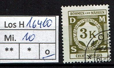 Los H16410: Böhmen & Mähren Dienst Mi. 10, gest