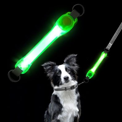 Sicherheits LED Leuchtband für Hunde und Katzen, Blinklicht, Klettverschluss