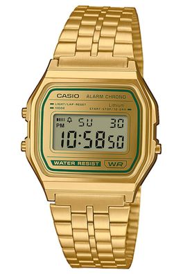 Casio Digitaluhr Vintage Iconic Goldfarben/Grün A158WEGV-9AEF
