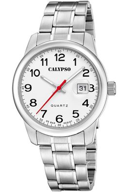 Calypso Herrenuhr Stahl/Weiß K5872/1