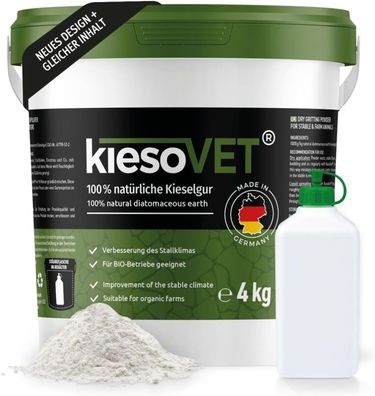 4 kg Kieselgur für Hühner Pulver Inkl. Stäubeflasche Naturprodukt laborgeprüft