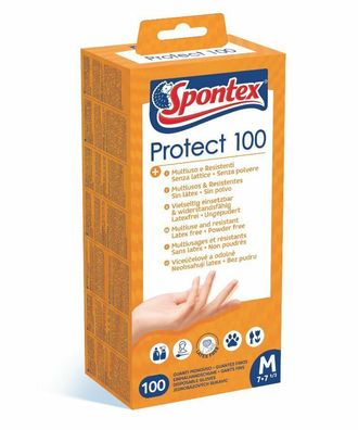 Spontex Protect 100 Einmalhandschuhe Vinyl weiß Gr. M + L Neu im Sortiment (Gr. M, )