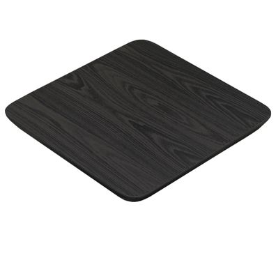 LUGANO | Bistro Tischplatte | Schweizer Kante | B: 80 x 80 cm | Schwarz | Quadratis