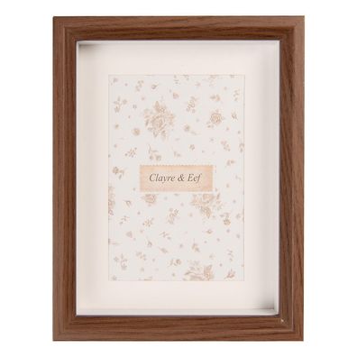 Clayre & Eef Bilderrahmen 10x15 cm Braun Holzprodukt (Gr. 12x4x17 cm / 10x15 cm)