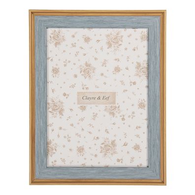 Clayre & Eef Bilderrahmen 13x18 cm Blau Holzprodukt (Gr. 17x2x22 cm / 13x18 cm)
