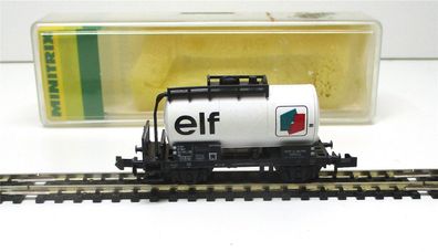 Spur N Minitrix 13547 2-achsiger Tankwagen ELF OVP (1181K)