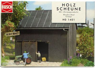 Spur H0 Busch 1401 Holzscheune Lasercut Bausatz OVP - (1305K)