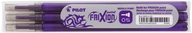 Pilot BLS-FRP5-V-S3 Tintenrollermine FriXion BLS-FRP5 - 0,3 mm, violett, 3er Pack