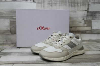 s. Oliver Herren Schnürschuh beige-weiß