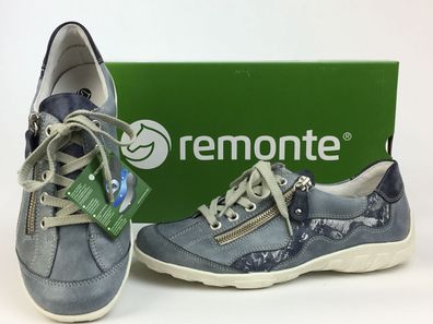 Remonte Halbschuh Schnürschuh, blau